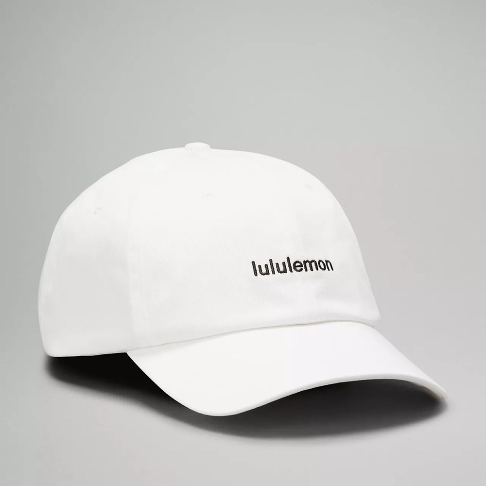 lululemon athletica Off-White Cotton Adjustable Cap s/m wordmark